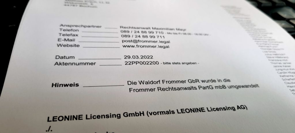 Abmahnung LEONINE